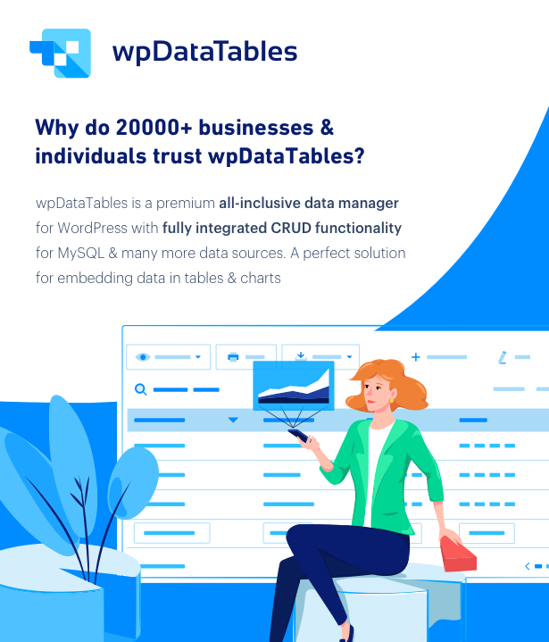 wpDataTables - Administrador de tablas y gráficos para WordPress