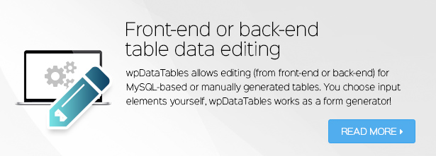 Front-end or back-end table data editing Front-end or back-end table data editing
