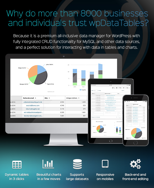wpDataTables - Tables and Charts Manager for WordPress wpDataTables - Tables and Charts Manager for WordPress