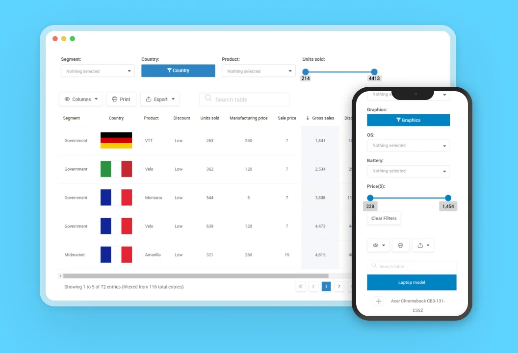 Features - wpDataTables - Tables and Charts WordPress Plugin