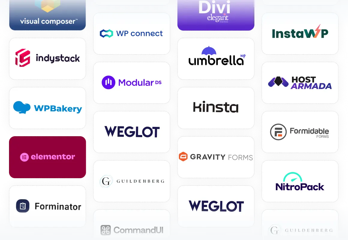 The logos of wpDataTables’s partners