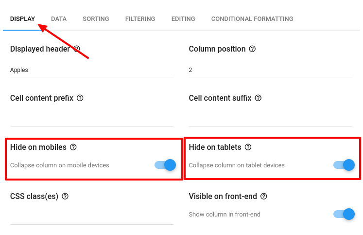 HIde on mobile/tablet