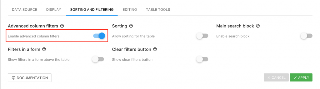 Advanced Filtering Wpdatatables Tables And Charts Wordpress Plugin