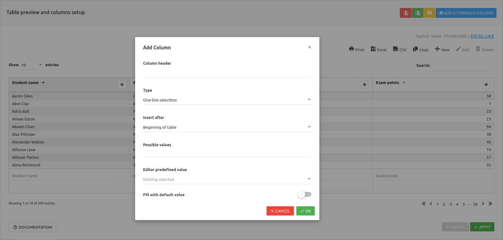 wpDataTables add new column