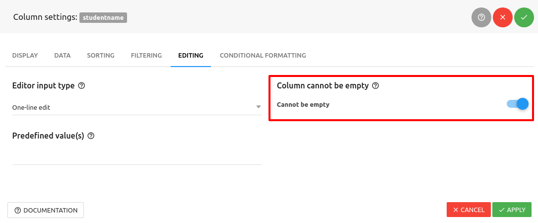 wpDataTables Editor Input Types