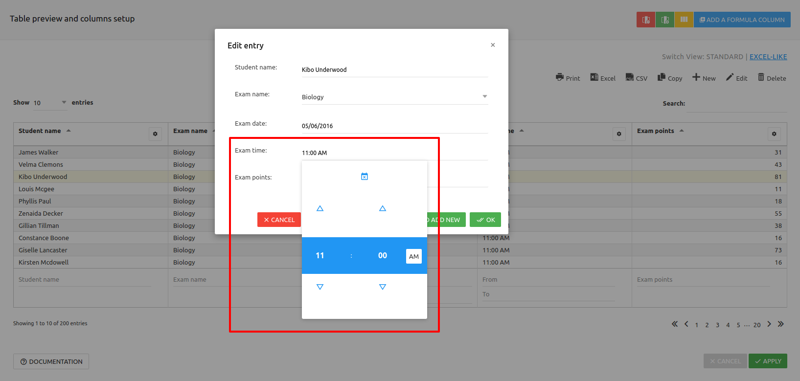 wpDataTables Editor Input Types