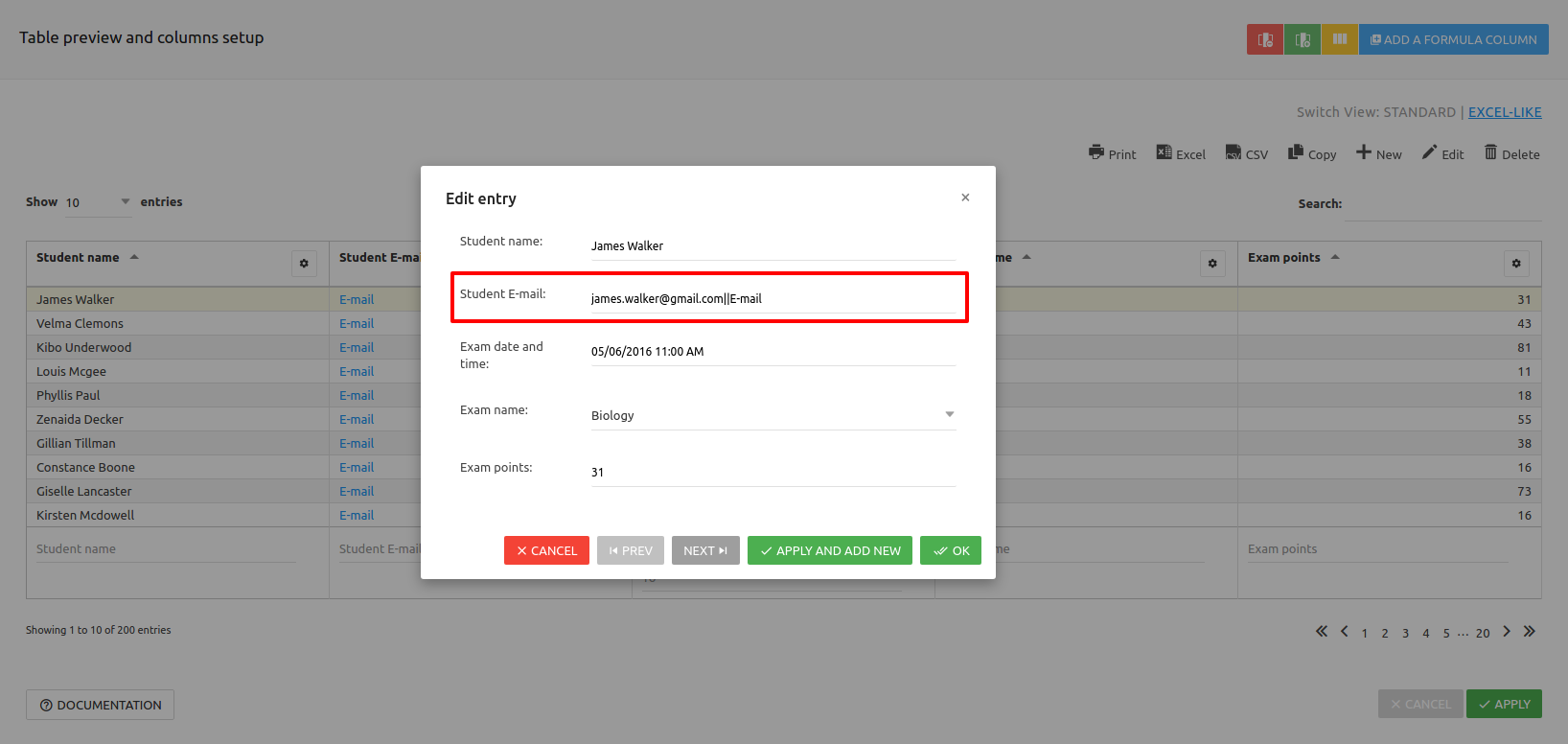 wpDataTables Editor Input Types