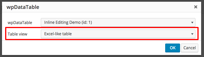 Insert Excel-like table in WordPress