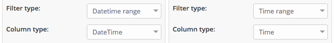 DateTime and Time filters for wpDataTables
