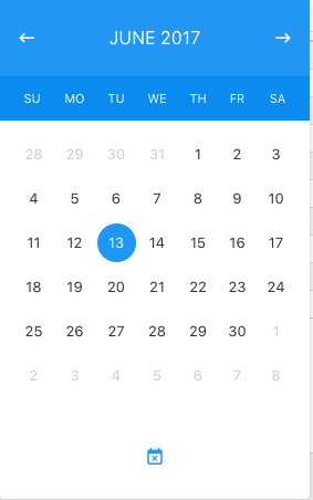 new date picker