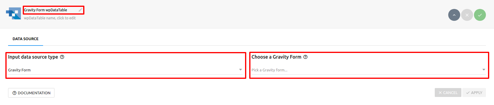 Gravity Forms integration for wpDataTables