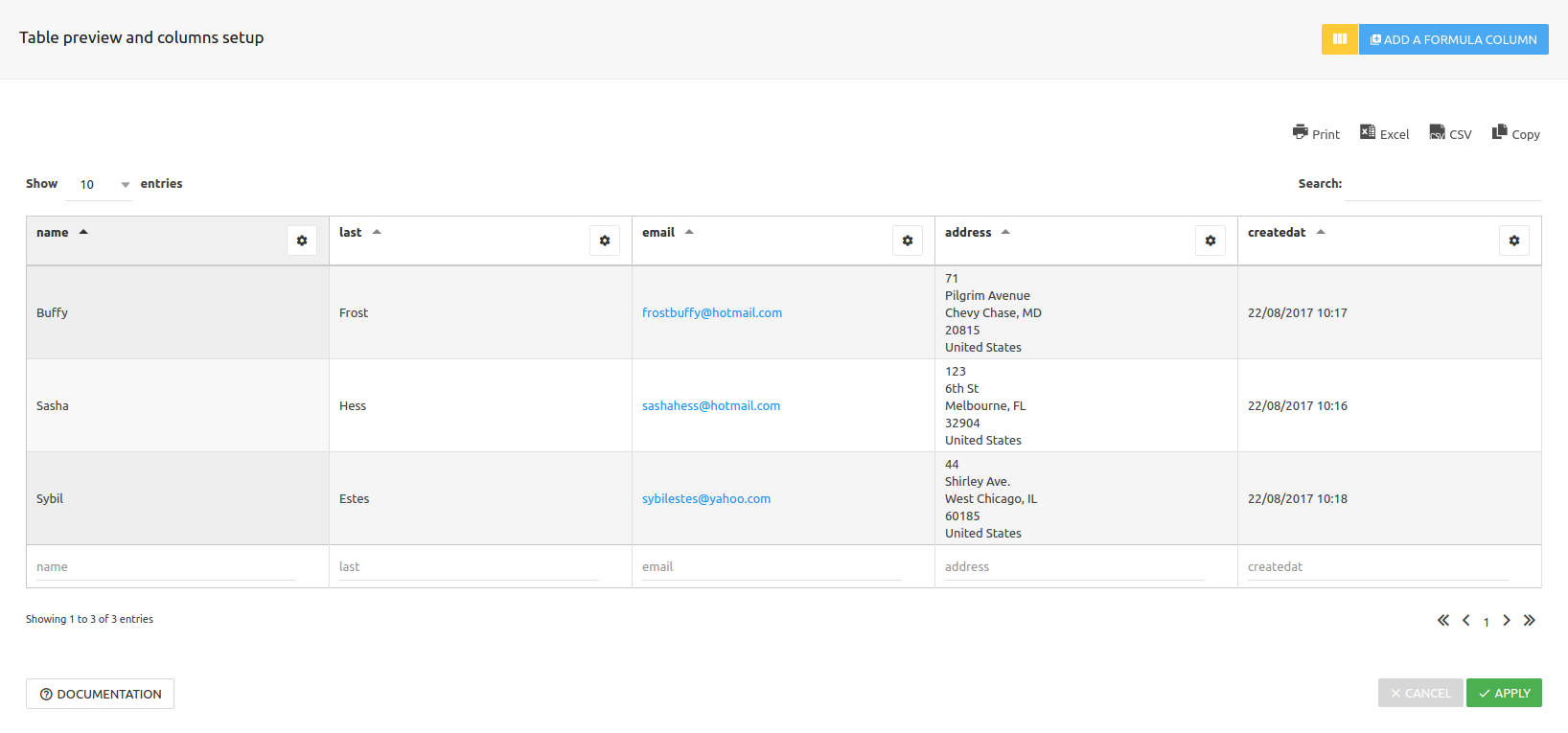 Formidable Forms integration for wpDataTables