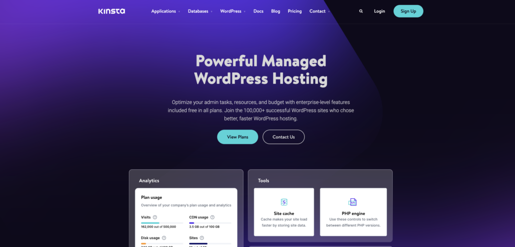 Kinsta WordPress hosting