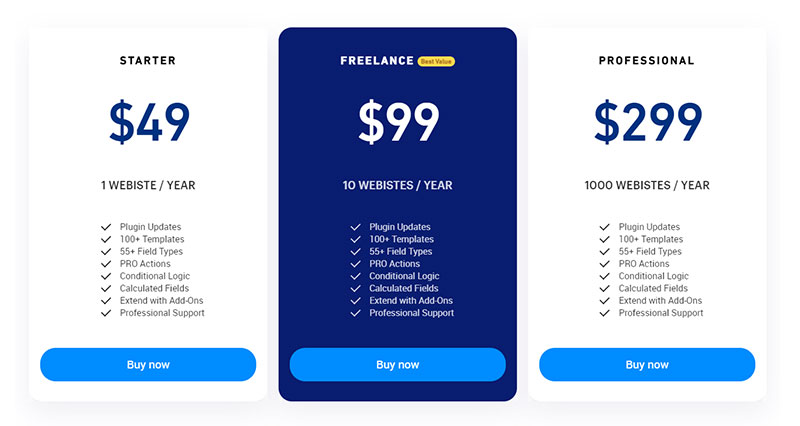 Pricing Tables - Best Practices, Tips and Inspiration