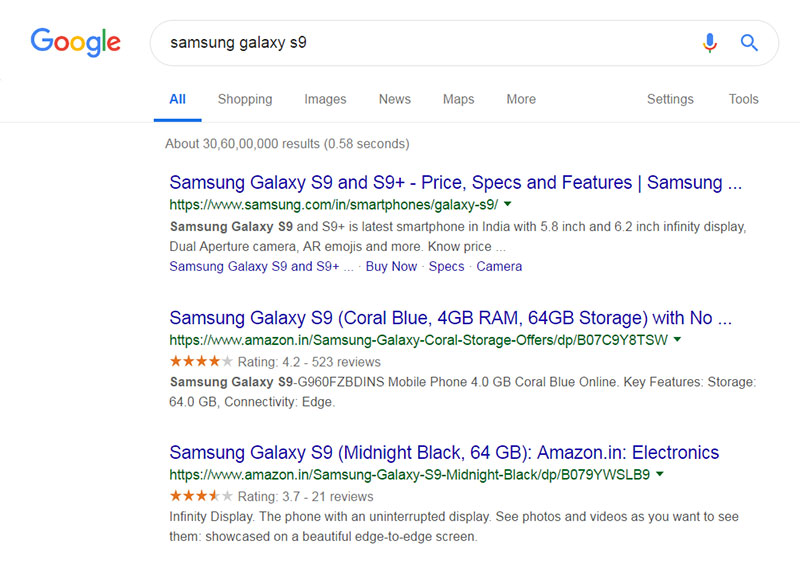 product rich snippets