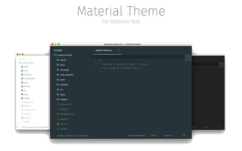 sublime text material theme