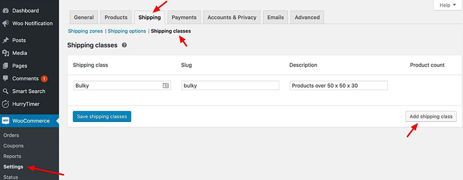 How to set up shipping in WooCommerce