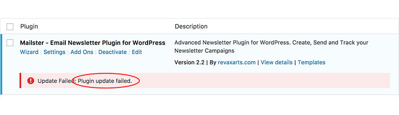 wordpress site down after plugin update