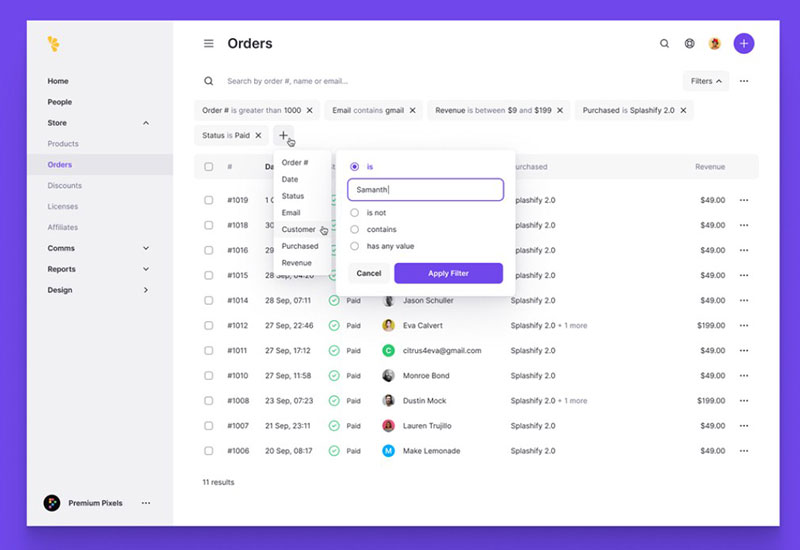 Data Table UI Design Examples To Use As Inspiration