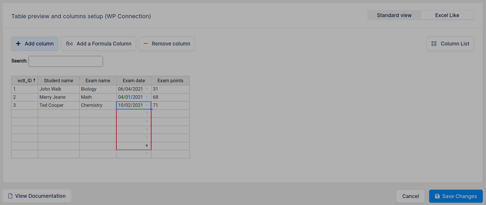 Excel like multi copy