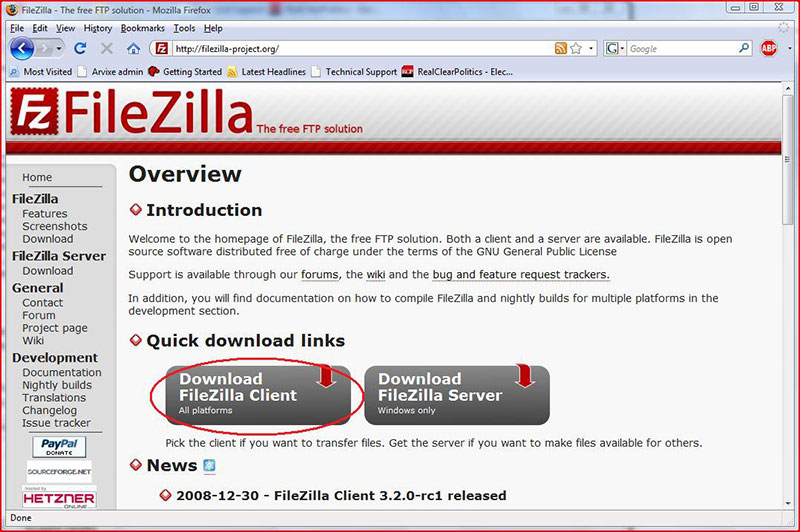 how to use domain name on filezilla