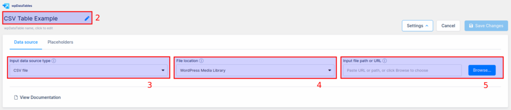 How To Create A Table From Csv Data Wpdatatables Tables And Charts Plugin 8127