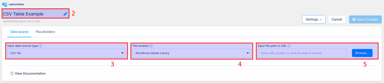 How To Create A Table From Csv Data Wpdatatables Tables And Charts Plugin 6638