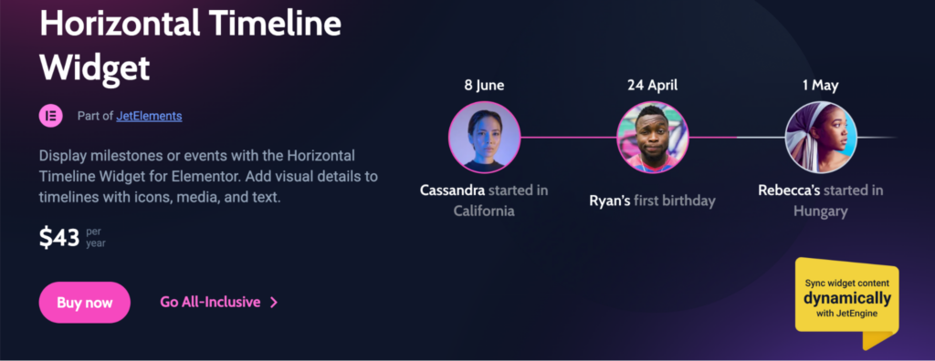 jet elements timeline plugin 