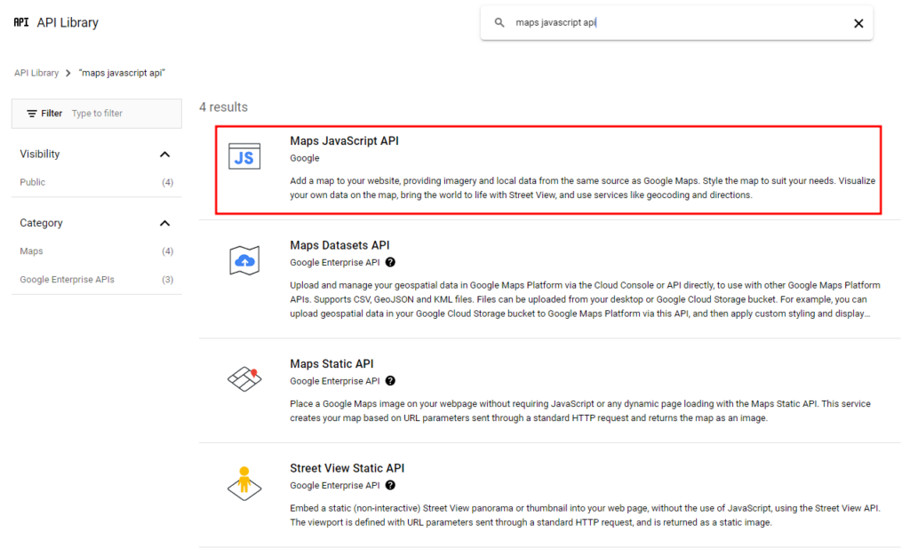 Set up Google Maps API Key - wpDataTables - Tables and Charts WordPress ...