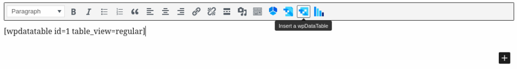 How the Imported Table Is Embedded in a Page, Post, or Page Builder