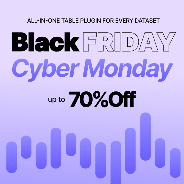 black friday deals for wpDataTables