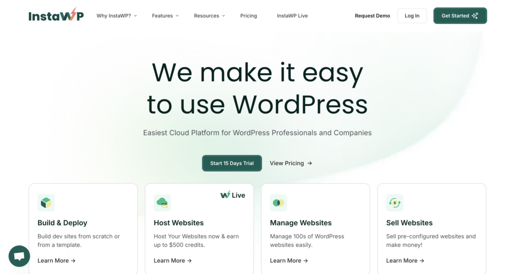 instawp homepage