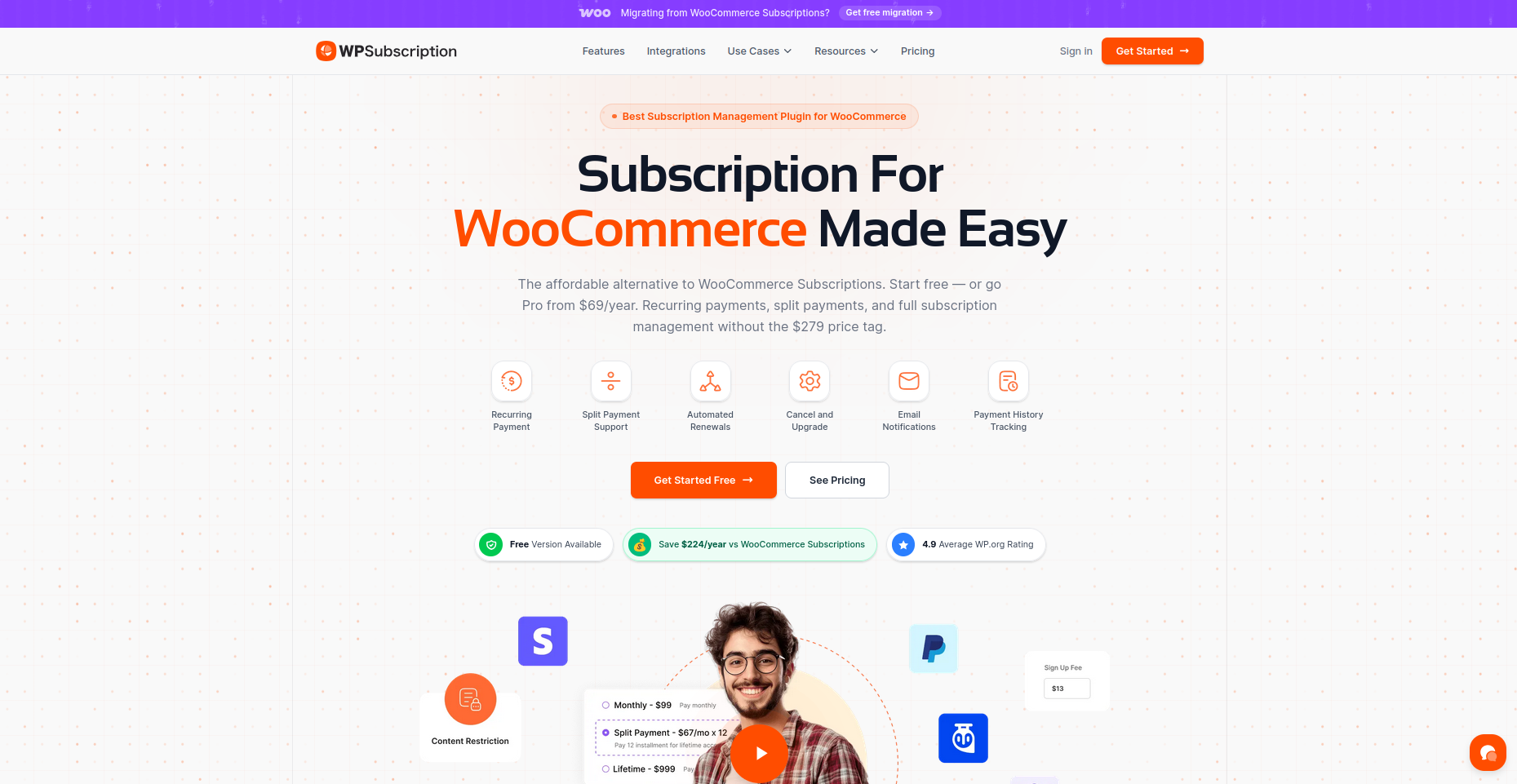 wpsubscription website