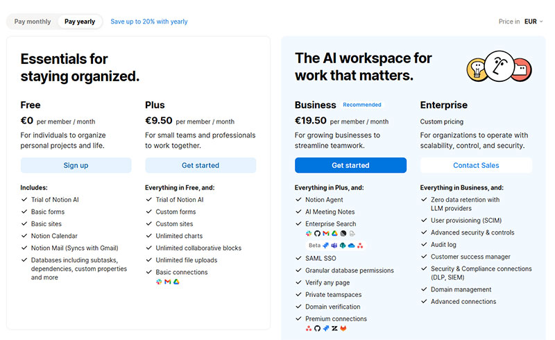 Notion pricing